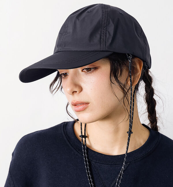 Rouge vif「【RUBEN/ルーベン】ビーチハット / ストラップ付きキャップ / ロングブリ」|その他|ブラック