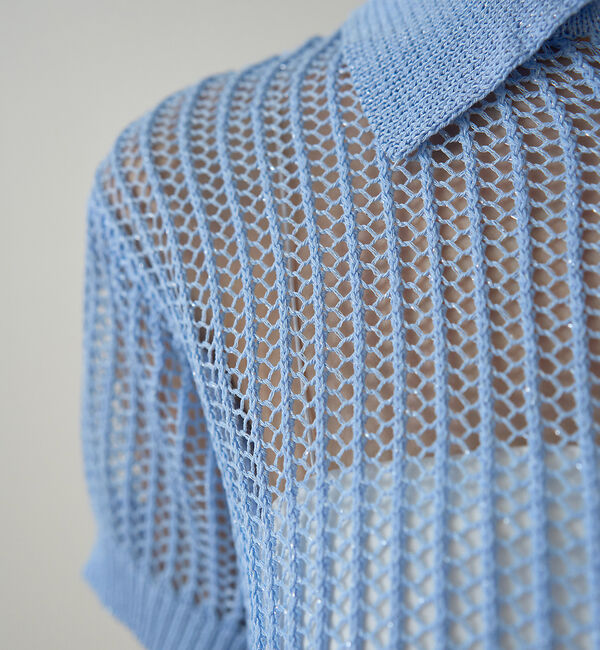 Rouge vif「【一部店舗限定】メッシュニットポロシャツ」|ニット・セーター|