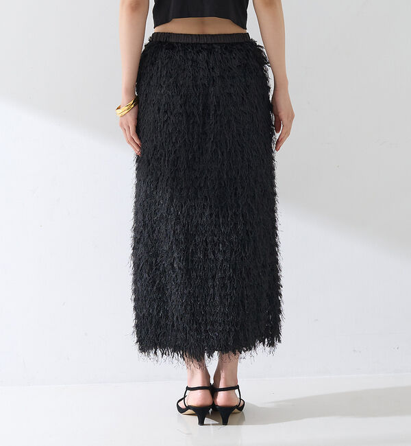 Rouge vif「フリンジフェザーサイドスリットスカート」|スカート|