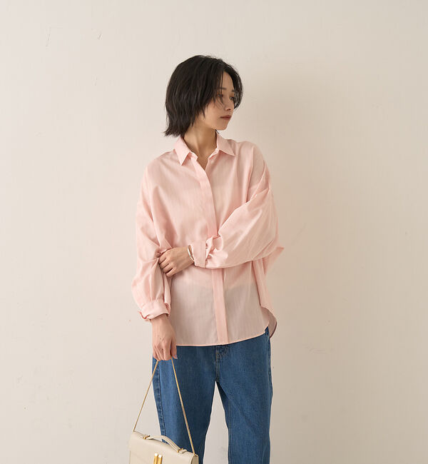 Rouge vif「バックドレープストライプシャツ」|シャツ・ブラウス|