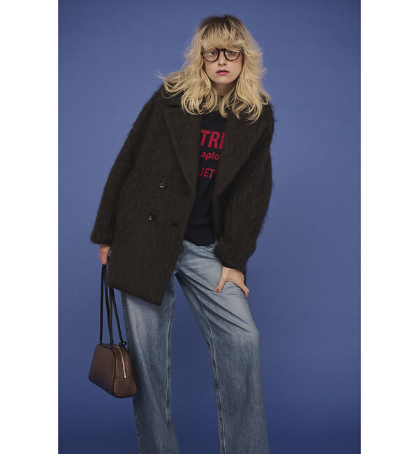 Rouge vif「ウール混ジャガードロゴニットプルオーバー」|ニット・セーター|