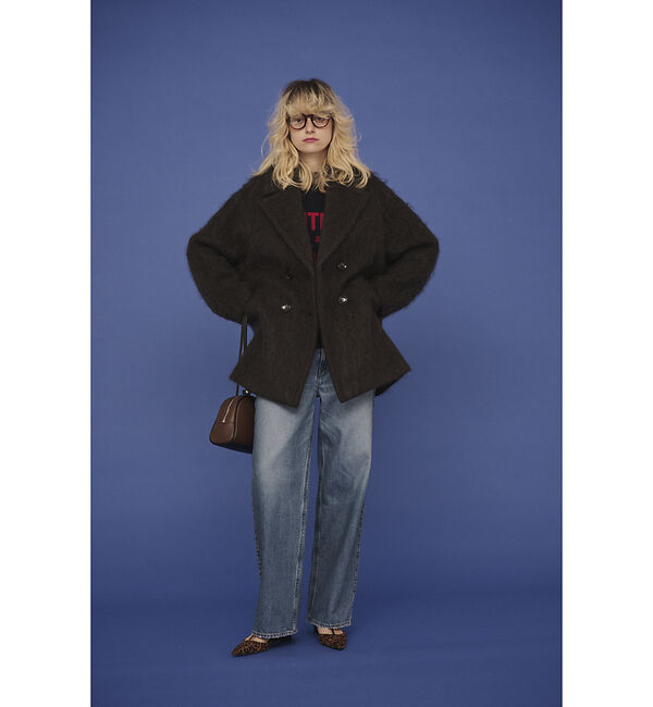 Rouge vif「ウール混ジャガードロゴニットプルオーバー」|ニット・セーター|