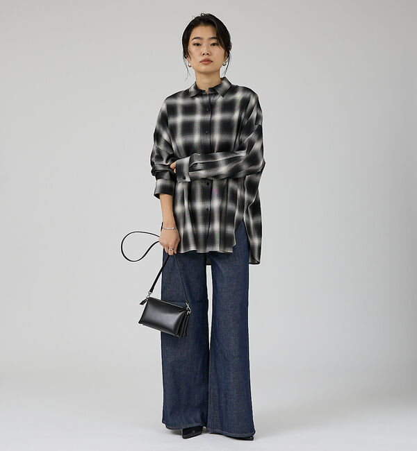 Rouge vif「オンブレーチェックオーバーシャツ」|シャツ・ブラウス|