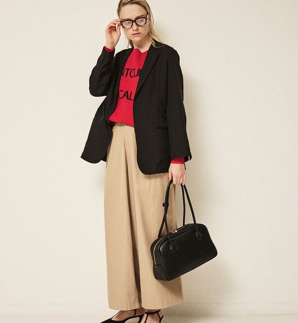 Rouge vif「【2026SS新作】ジャガードロゴニット ENTOURE DE CALME」|ニット・セーター|