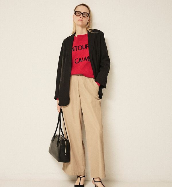 Rouge vif「【2026SS新作】ジャガードロゴニット ENTOURE DE CALME」|ニット・セーター|