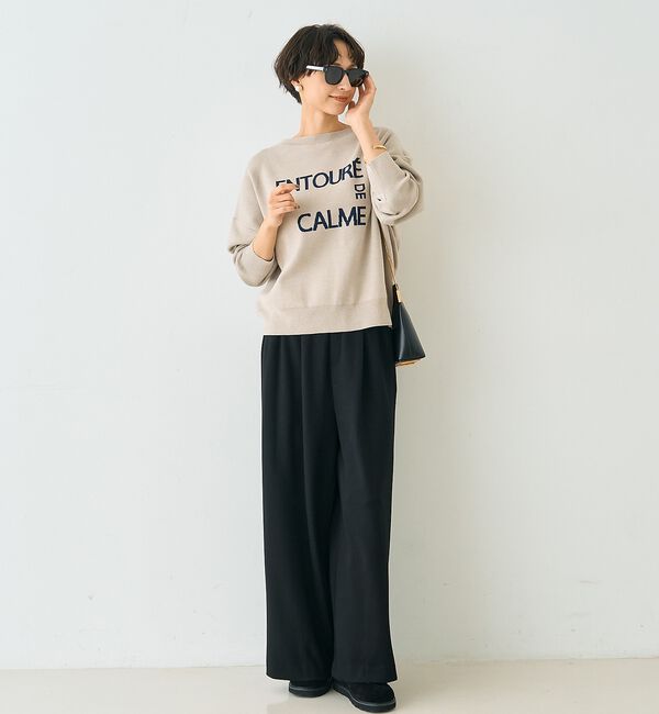 Rouge vif「【2026SS新作】ジャガードロゴニット ENTOURE DE CALME」|ニット・セーター|