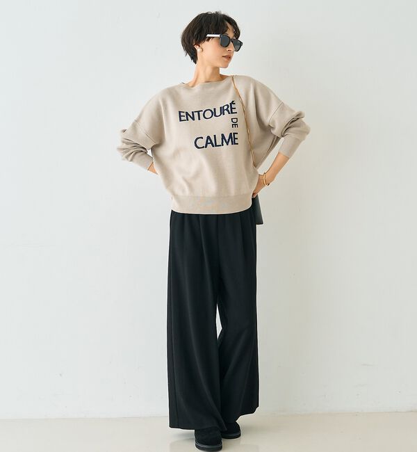 Rouge vif「【2026SS新作】ジャガードロゴニット ENTOURE DE CALME」|ニット・セーター|