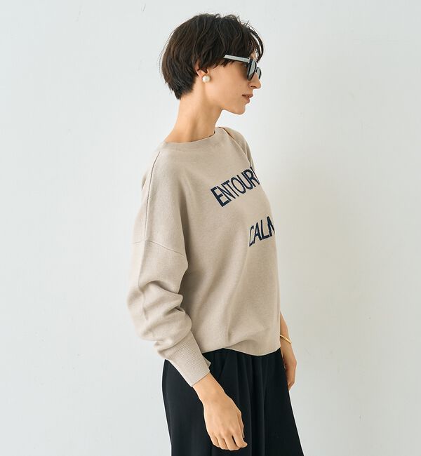 Rouge vif「【2026SS新作】ジャガードロゴニット ENTOURE DE CALME」|ニット・セーター|