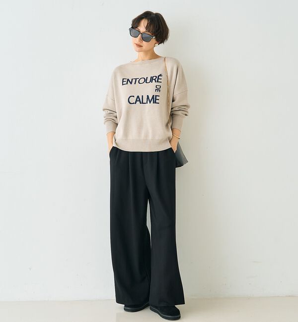 Rouge vif「【2026SS新作】ジャガードロゴニット ENTOURE DE CALME」|ニット・セーター|