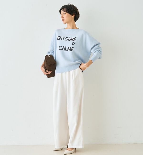 Rouge vif「【2026SS新作】ジャガードロゴニット ENTOURE DE CALME」|ニット・セーター|