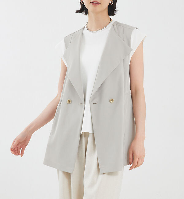 qualite「ドライカルゼジレ」|ベスト・ジレ|ベージュ