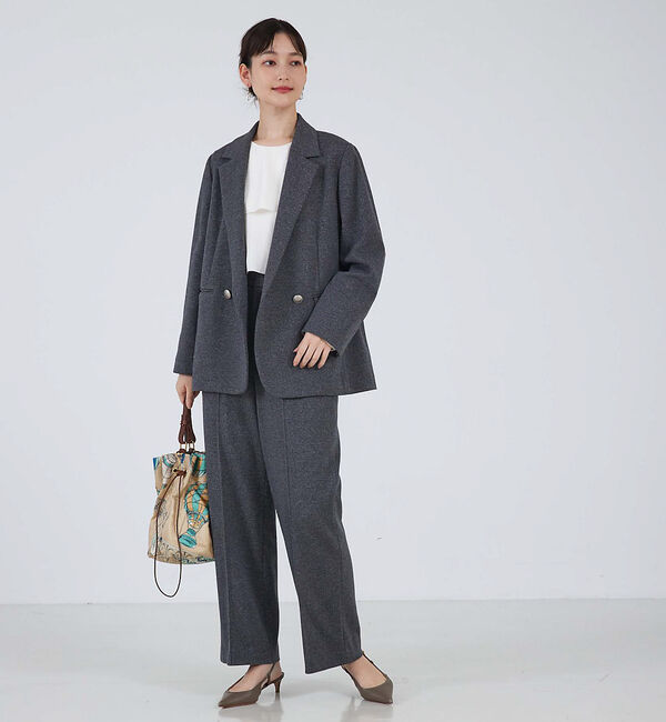 qualite「【セットアップ対応】ツイルジャージパンツ」|スラックス|