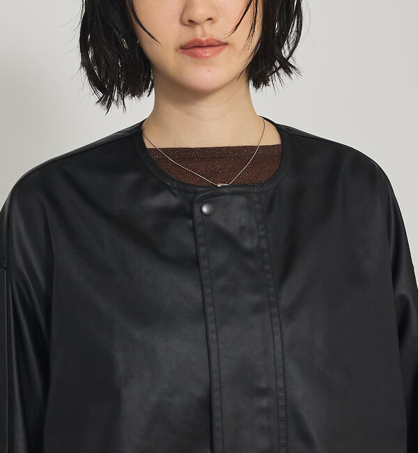 qualite「レザーライクブルゾン」|ブルゾン・スタジャン|