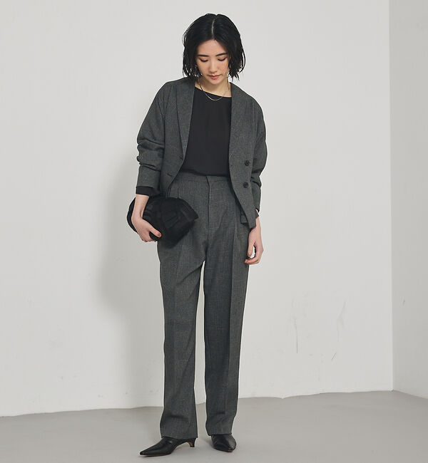 qualite「ブライトツイルベルブラウス」|シャツ・ブラウス|