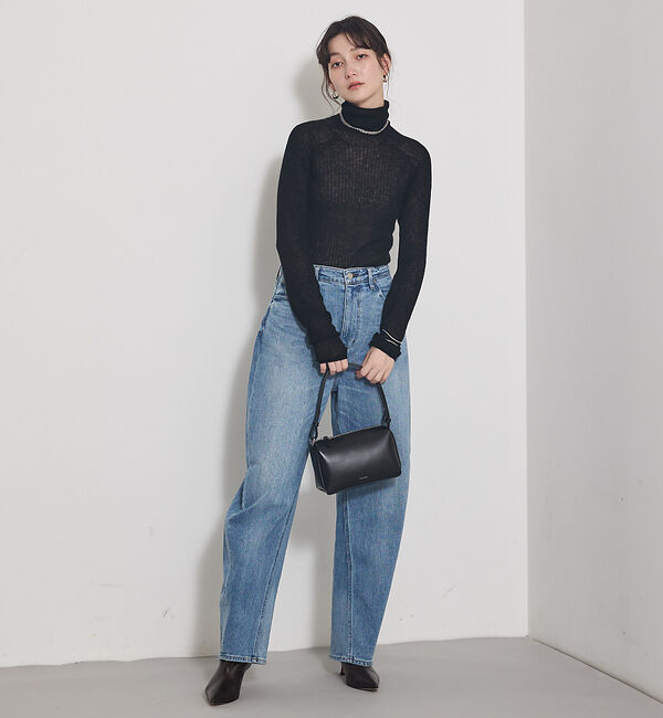 qualite「【冬の主役レイヤード】ウールカシミアシアータートルニット」|ニット・セーター|