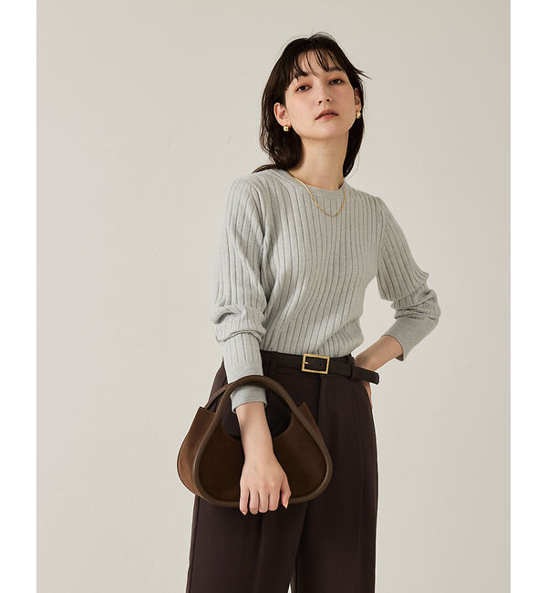 qualite「ご好評につき再入荷！【新色追加！25AW】アシメスヌードリブニット/スヌード取り」|ニット・セーター|