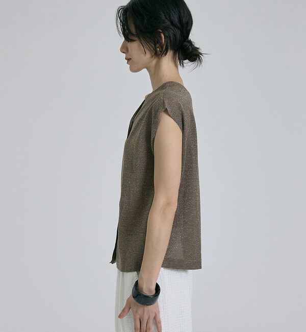 qualite「【前後着用可能！】ラメ2WAYニット」|ベスト・ジレ|