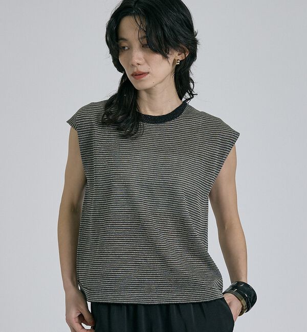 qualite「【前後着用可能！】ラメ2WAYニット」|ベスト・ジレ|