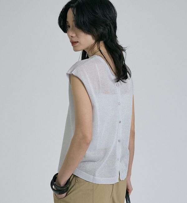 qualite「【前後着用可能！】ラメ2WAYニット」|ベスト・ジレ|