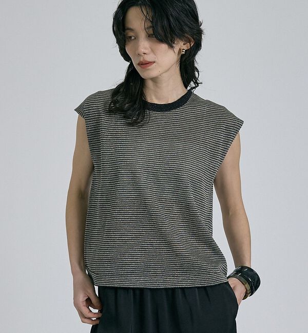 qualite「【前後着用可能！】ラメ2WAYニット」|ベスト・ジレ|その他