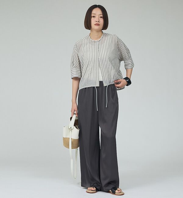 qualite「【FEEL & TASTE】Lilyrafiacombi バスケットバッグ」|ショルダー・メッセンジャー|