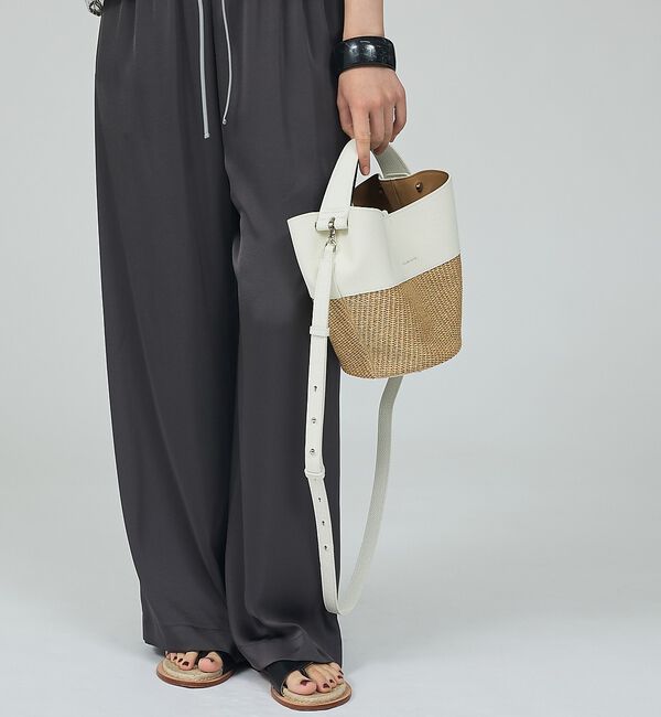 qualite「【FEEL & TASTE】Lilyrafiacombi バスケットバッグ」|ショルダー・メッセンジャー|