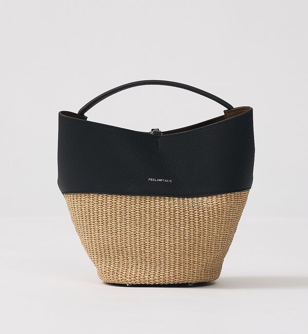 qualite「【FEEL & TASTE】Lilyrafiacombi バスケットバッグ」|ショルダー・メッセンジャー|