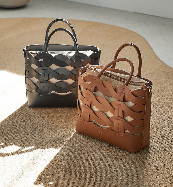 LOWELL things「Corde/レザーウェービーメッシュ2WAYトートバッグ」|トートバッグ|