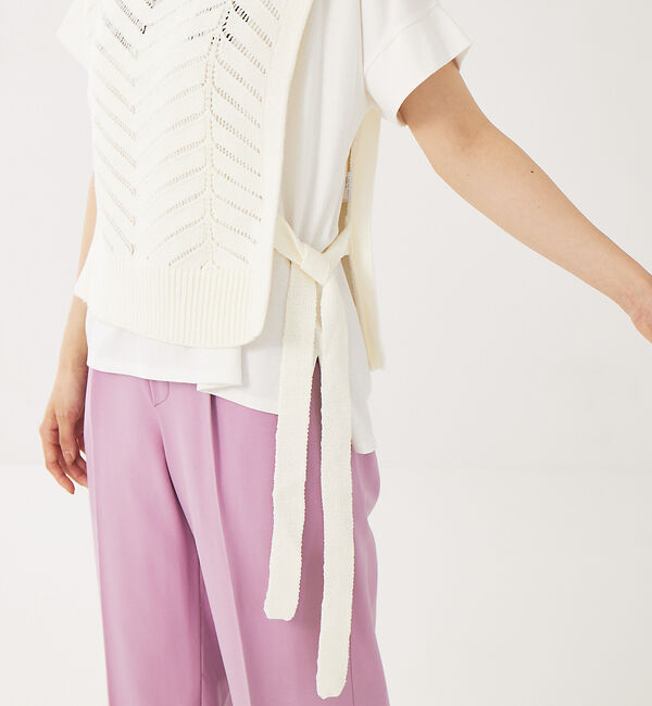 abahouse mavie「透かし編ベスト」|ベスト・ジレ|