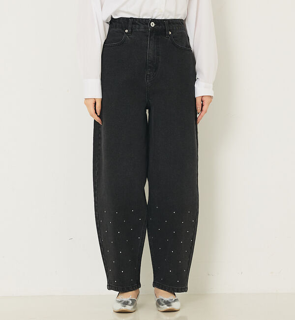 abahouse mavie「オリジナルカーブデニム（ラインストーン付き）」|デニム|