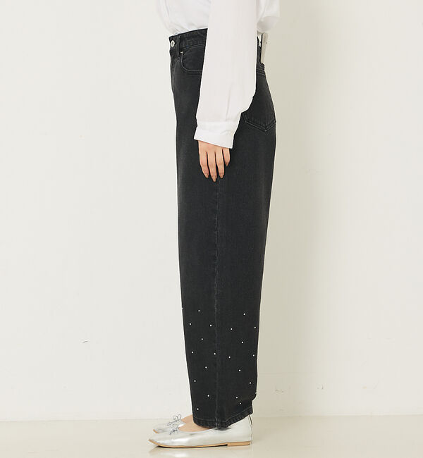 abahouse mavie「オリジナルカーブデニム（ラインストーン付き）」|デニム|