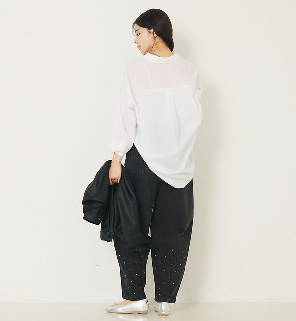 abahouse mavie「オリジナルカーブデニム（ラインストーン付き）」|デニム|