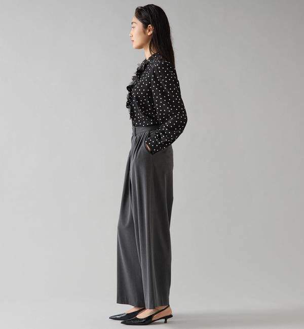 TIARA「タックワイドパンツ」|スラックス|