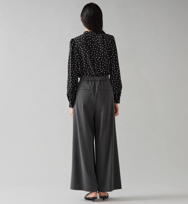 TIARA「タックワイドパンツ」|スラックス|