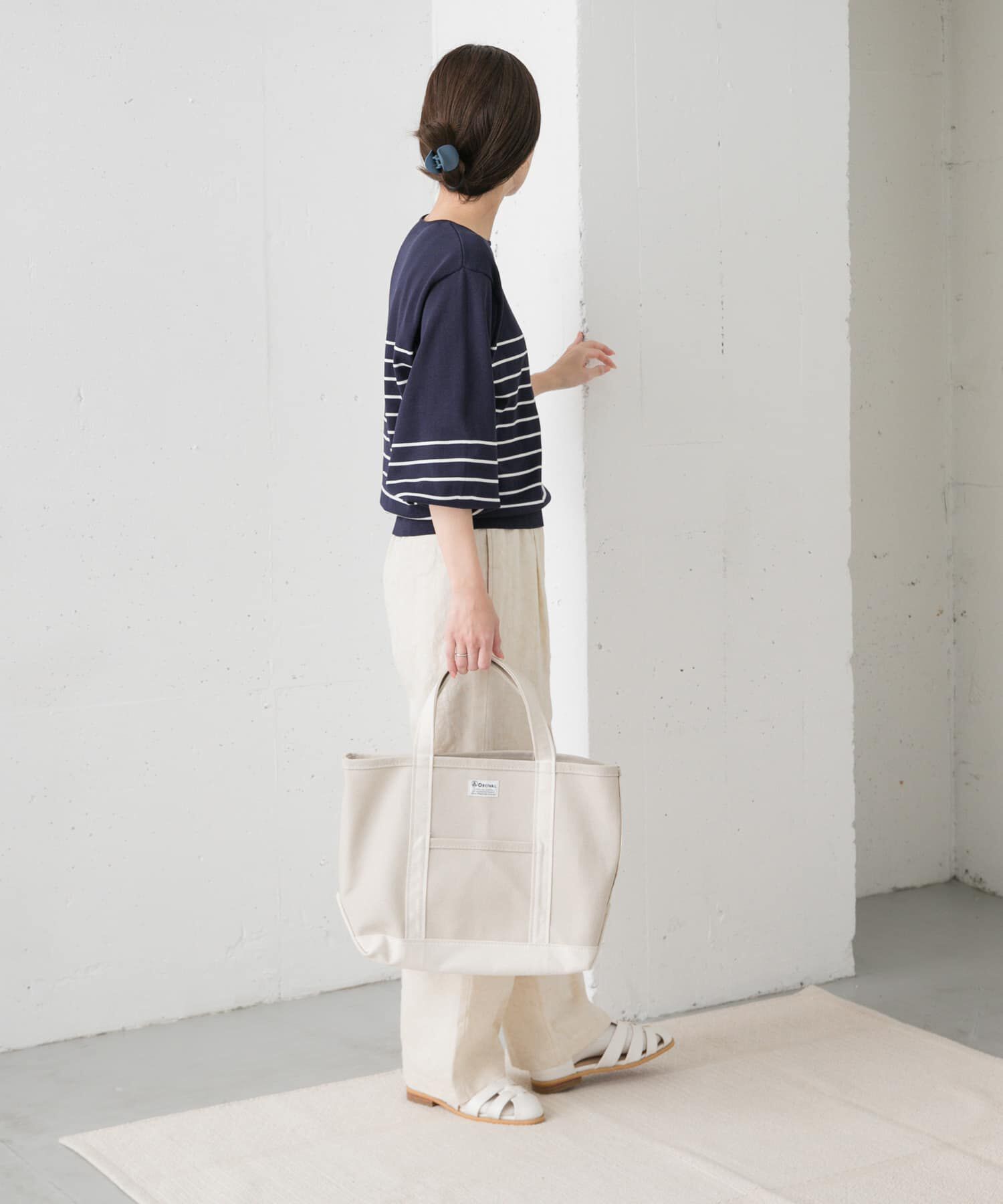 URBAN RESEARCH DOORS「ウォッシャブルUVボーダーニット」|ニット・セーター|