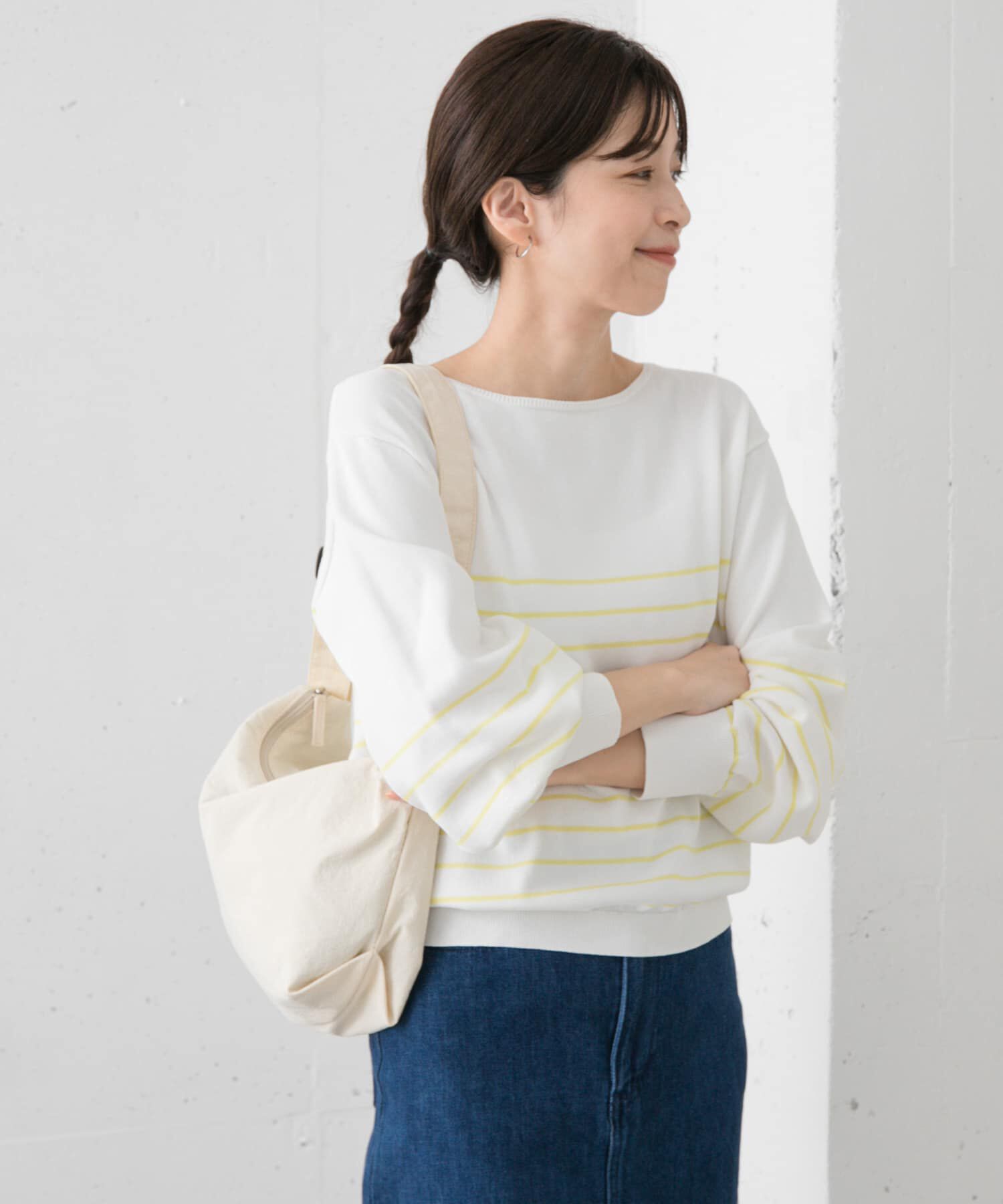 URBAN RESEARCH DOORS「ウォッシャブルUVボーダーニット」|ニット・セーター|