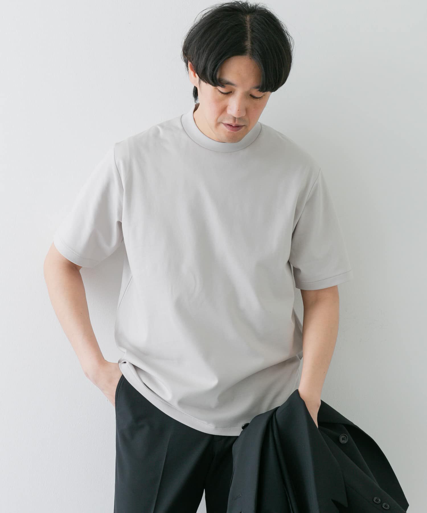 URBAN RESEARCH DOORS「『抗菌/防臭』LIFE STYLE TAILOR　シルケットポンチストレッチTシャツ」|シャツ・ブラウス|