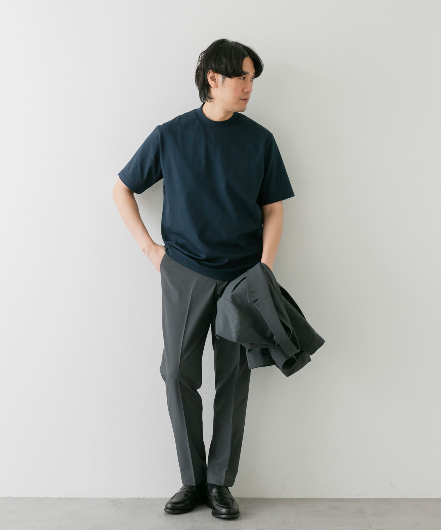 URBAN RESEARCH DOORS「『抗菌/防臭』LIFE STYLE TAILOR　シルケットポンチストレッチTシャツ」|シャツ・ブラウス|