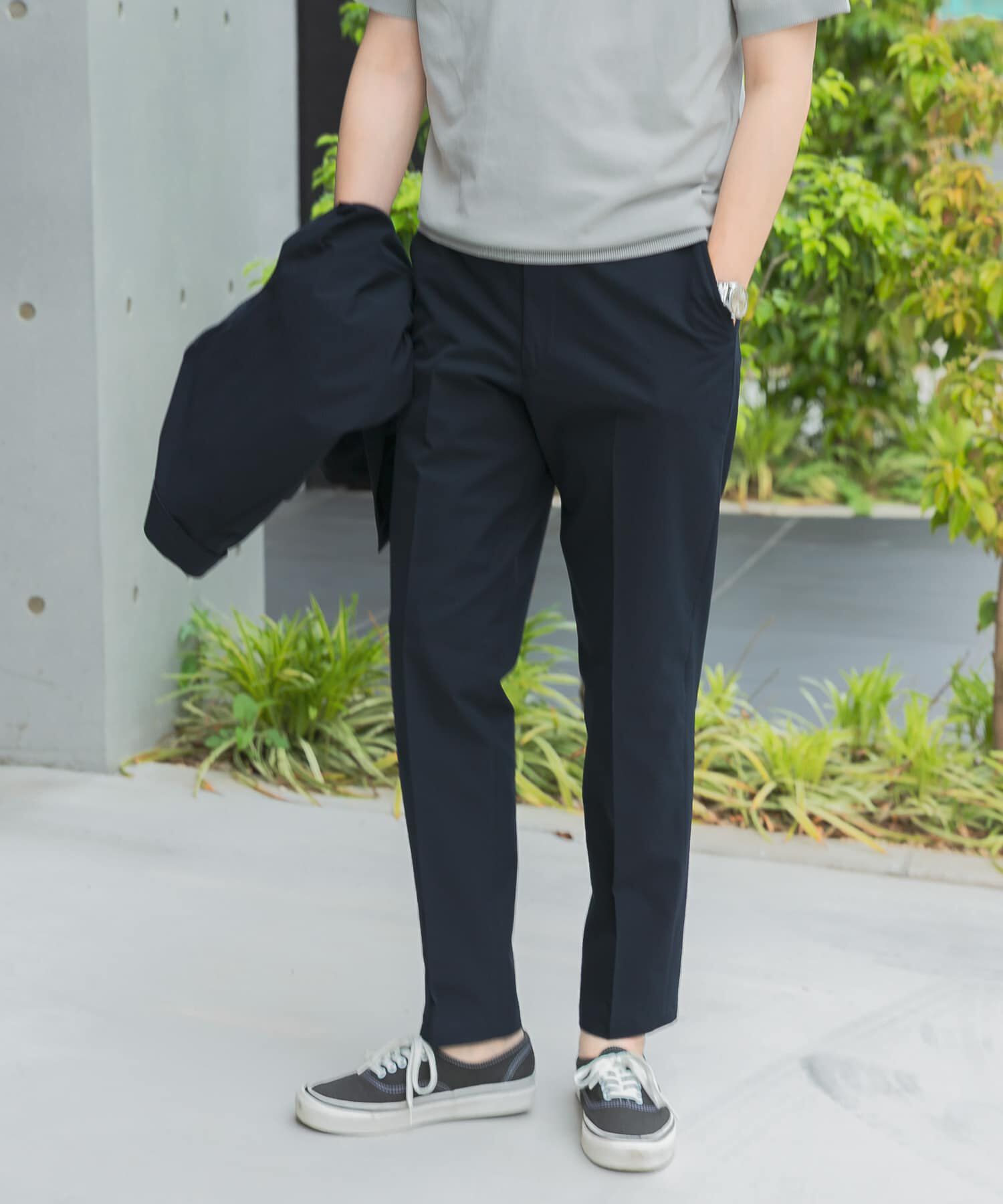 URBAN RESEARCH DOORS「『イージーケア』LIFE STYLE TAILOR　シアサッカーコンフォータブルパンツ」|スラックス|