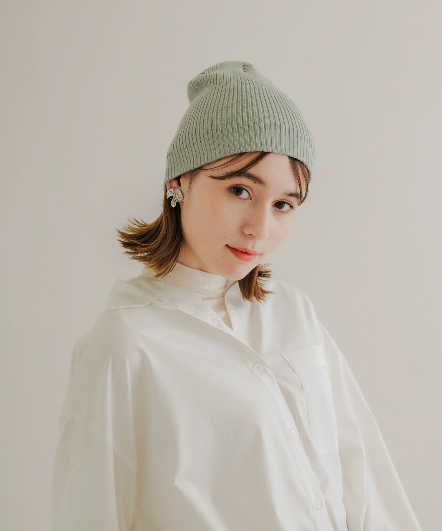 SMELLY「リブニットビーニー」|ニット帽|