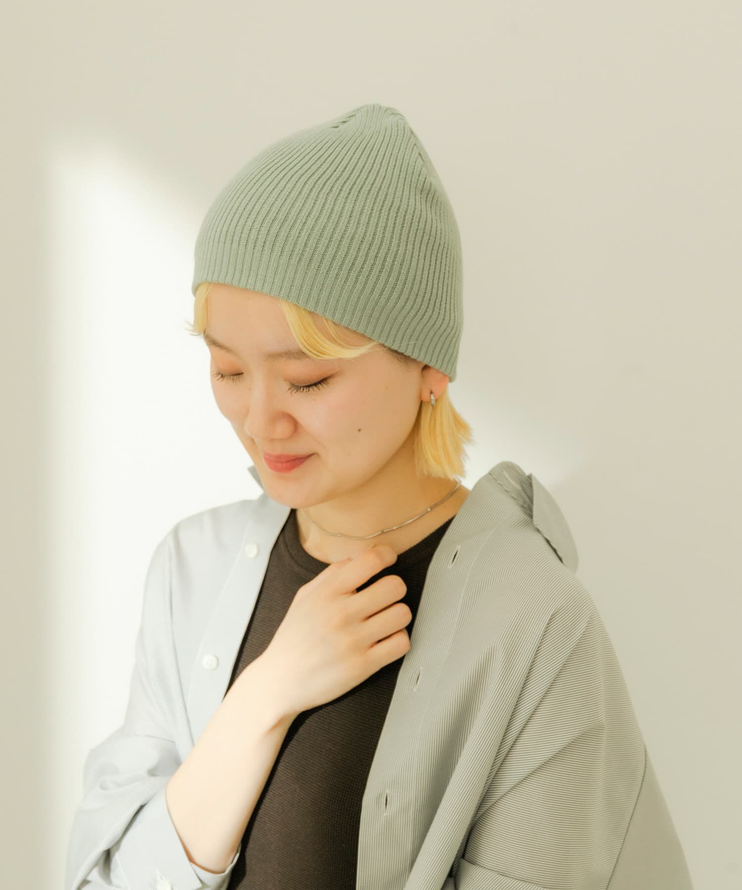 SMELLY「リブニットビーニー」|ニット帽|