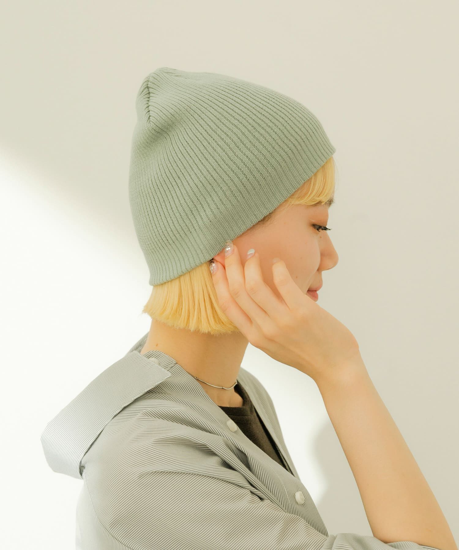 SMELLY「リブニットビーニー」|ニット帽|