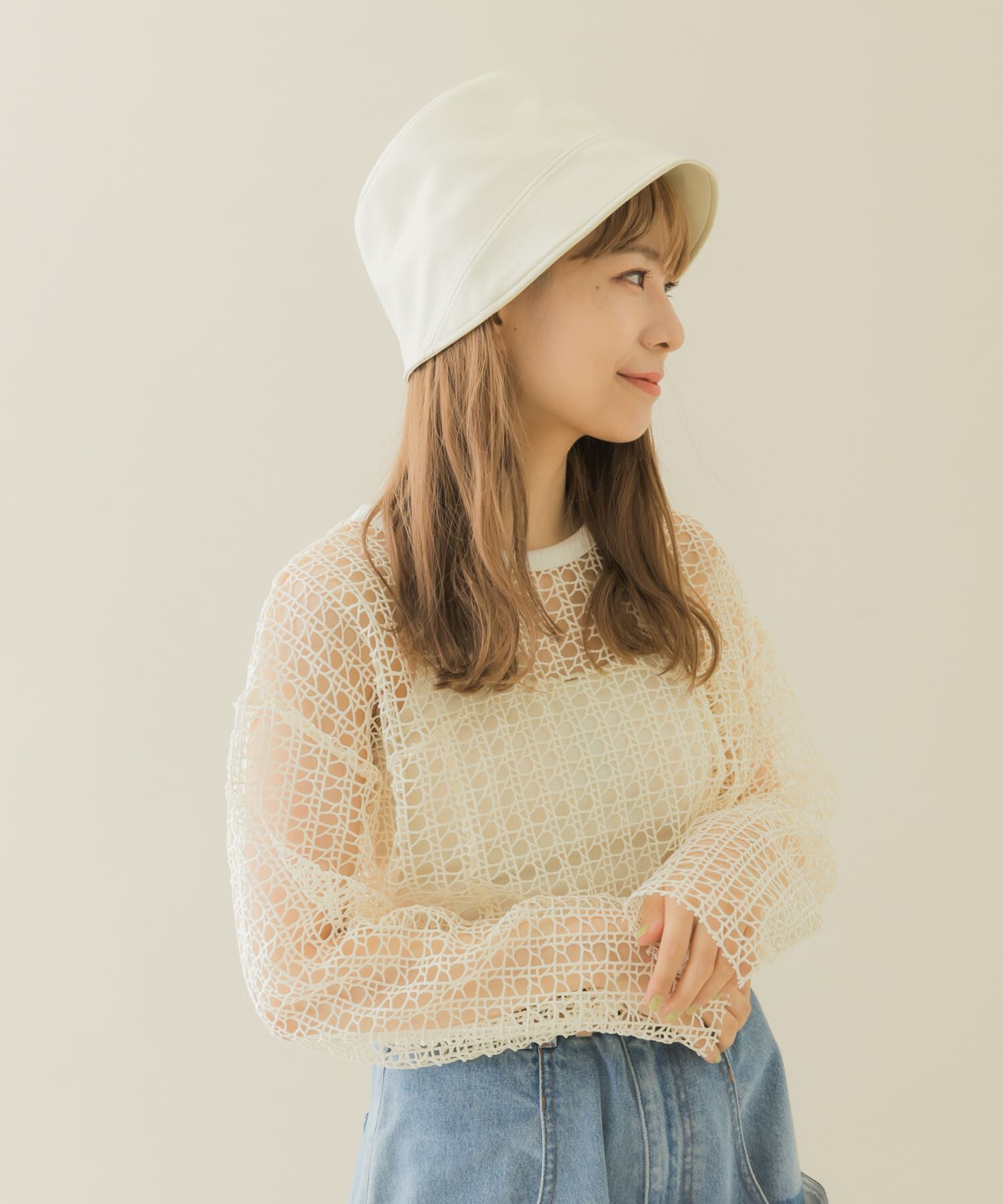 SMELLY「フロントラインフェイクレザーハット」|ハット|