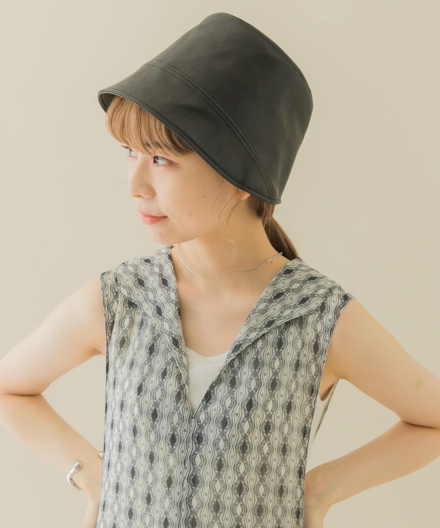 SMELLY「フロントラインフェイクレザーハット」|ハット|