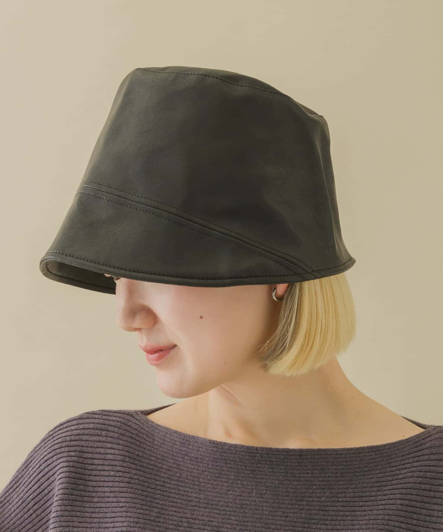 SMELLY「フロントラインフェイクレザーハット」|ハット|