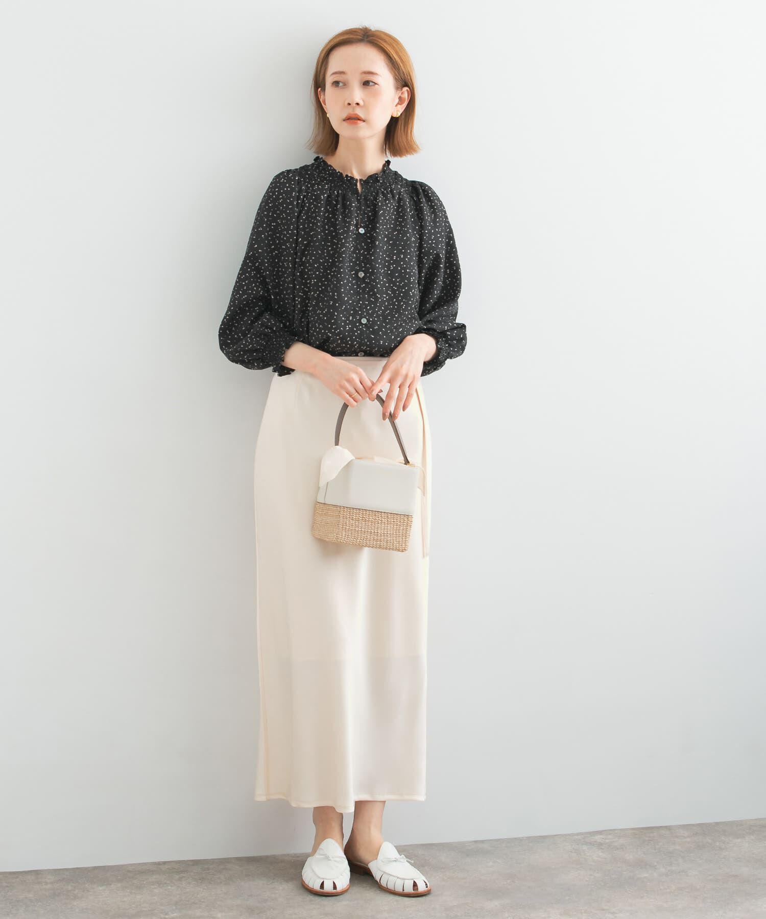 URBAN RESEARCH ROSSO「リップルサテンスカート」|スカート|