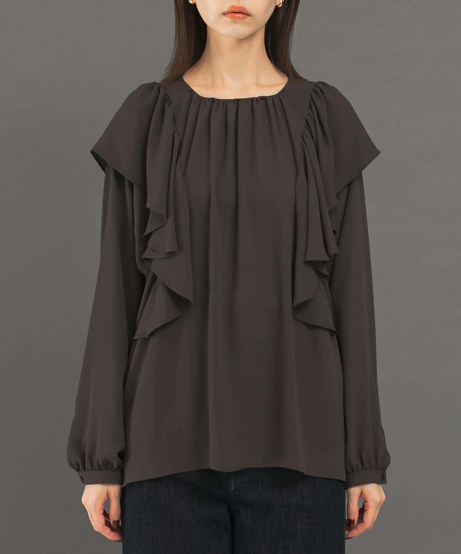 URBAN RESEARCH ROSSO「フリルラッフルブラウス」|シャツ・ブラウス|