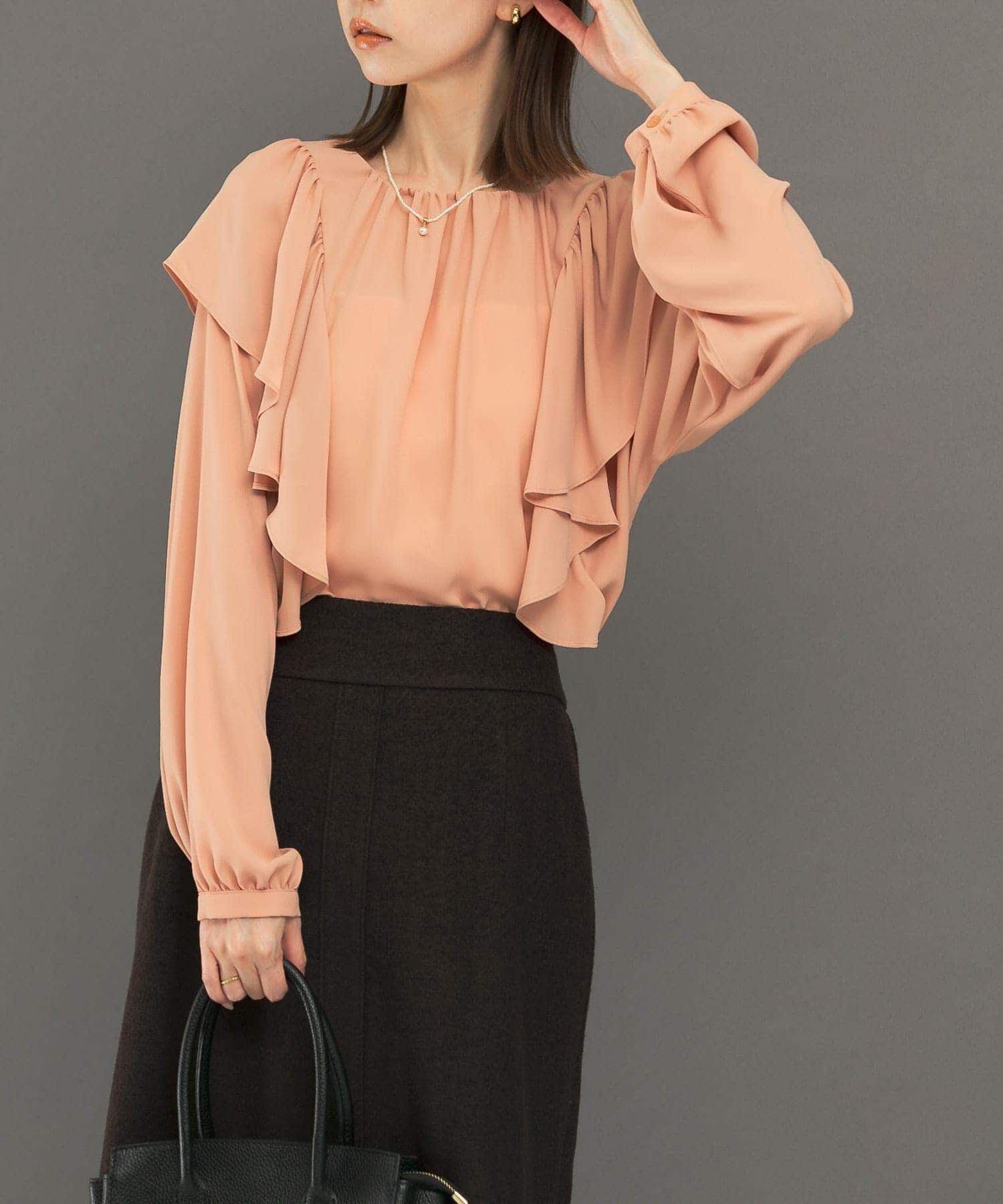 URBAN RESEARCH ROSSO「フリルラッフルブラウス」|シャツ・ブラウス|