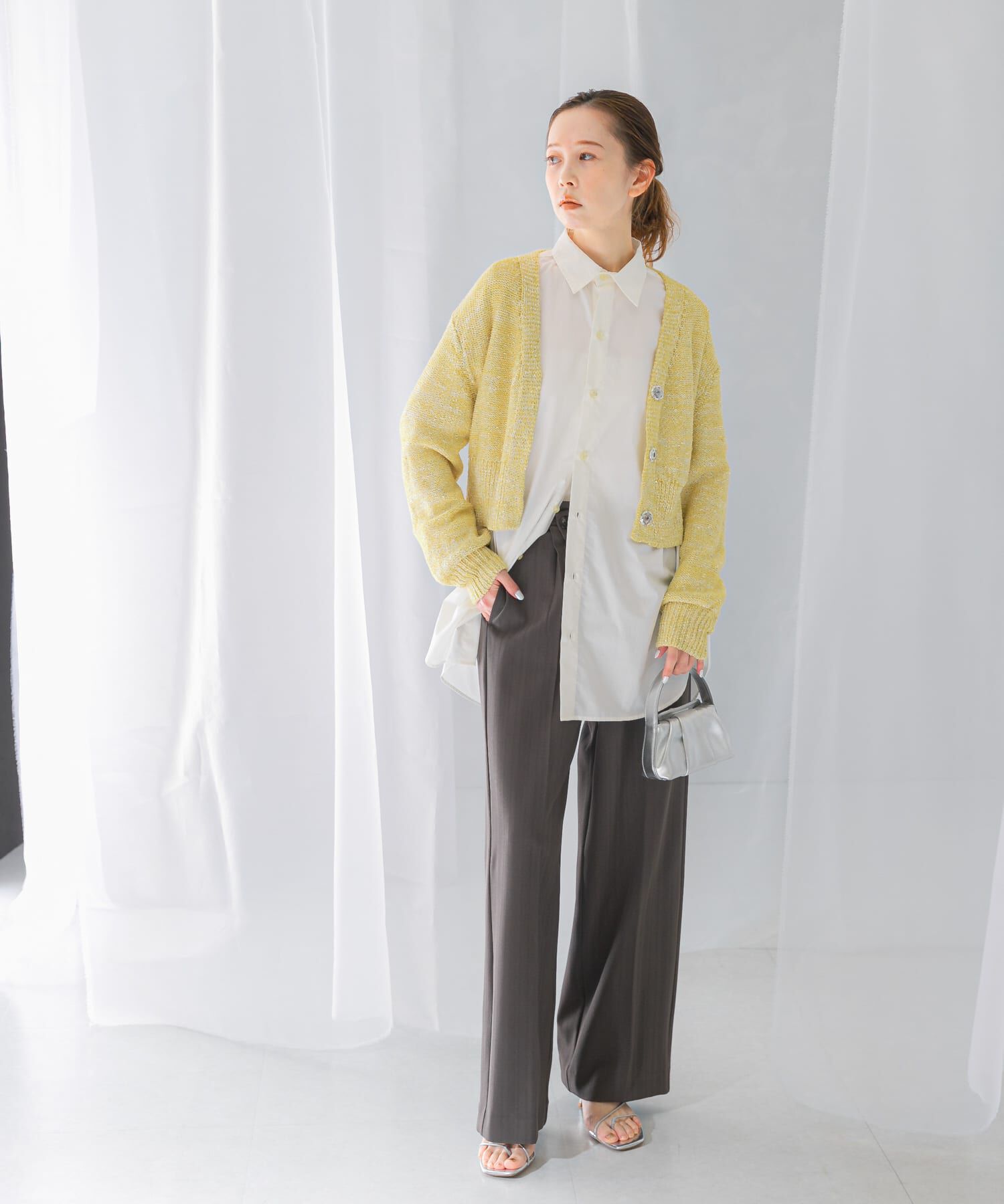 URBAN RESEARCH ROSSO「ラメミックスショートカーディガン」|カーディガン|