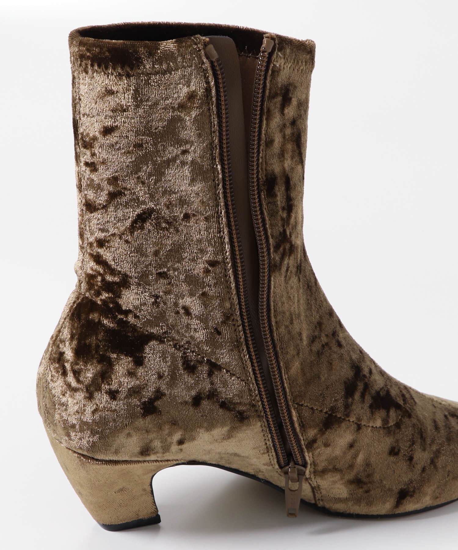 URBAN RESEARCH ROSSO「LE VERNIS　Velor stretch boots」|ショートブーツ|